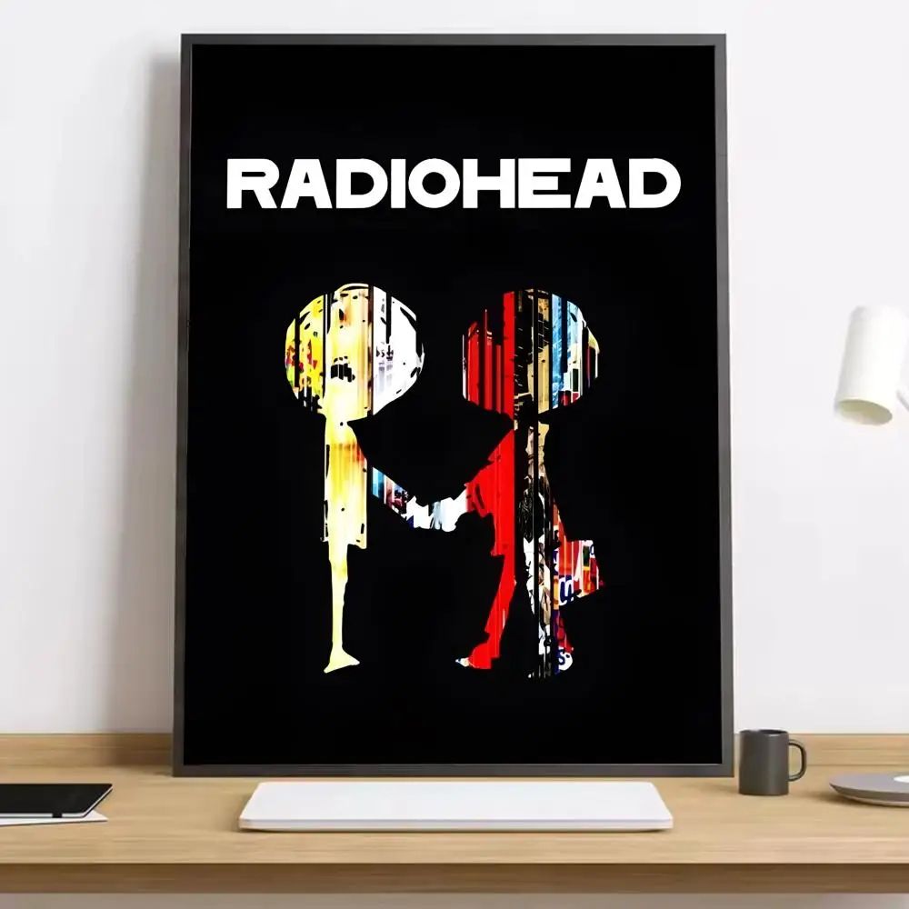 Radiohead Rainbow Canvas Poster Aesthetic Band Calligraphy Wall Art For Room Decor 11