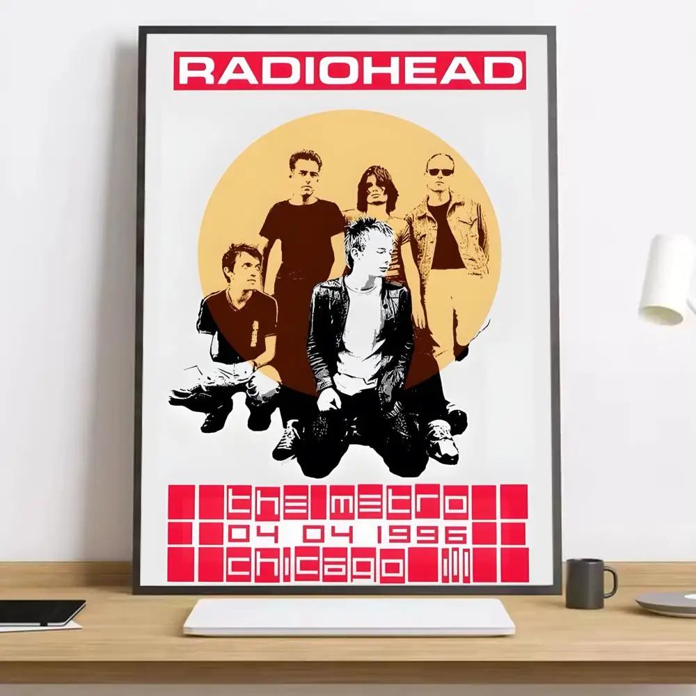 Radiohead Rainbow Canvas Poster Aesthetic Band Calligraphy Wall Art For Room Decor 23