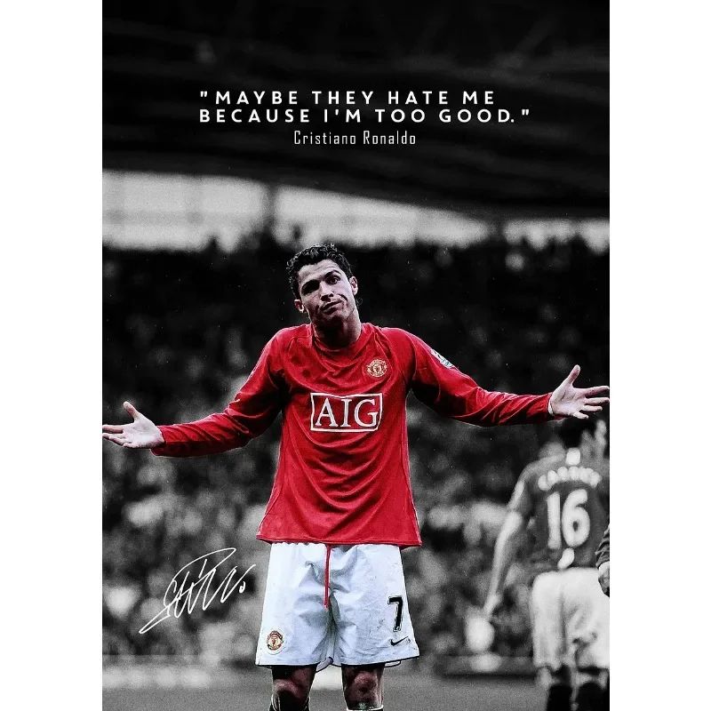 Modern Soccer Player Canvas Poster Football Portrait Wall Art For Home Decor 6