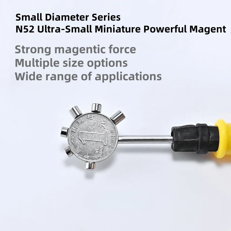 N52 Mini Round Neodymium Magnets Set 10PCS UltraStrong Small Refrigerator Magnets 1