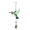 Hummingbird Dragonfly Wind Chime Metal Glass Hanging Bell Outdoor Garden Decor 15