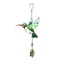 Hummingbird Dragonfly Wind Chime Metal Glass Hanging Bell Outdoor Garden Decor 15