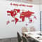 3D Acrylic World Map Wall Sticker Modern Crystal Wall Decor For Living Room Office 12