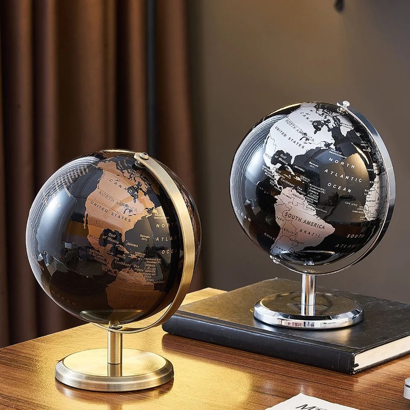 Retro World Globe Desk Decor Modern Geography Learning Globe For Kids Home 3