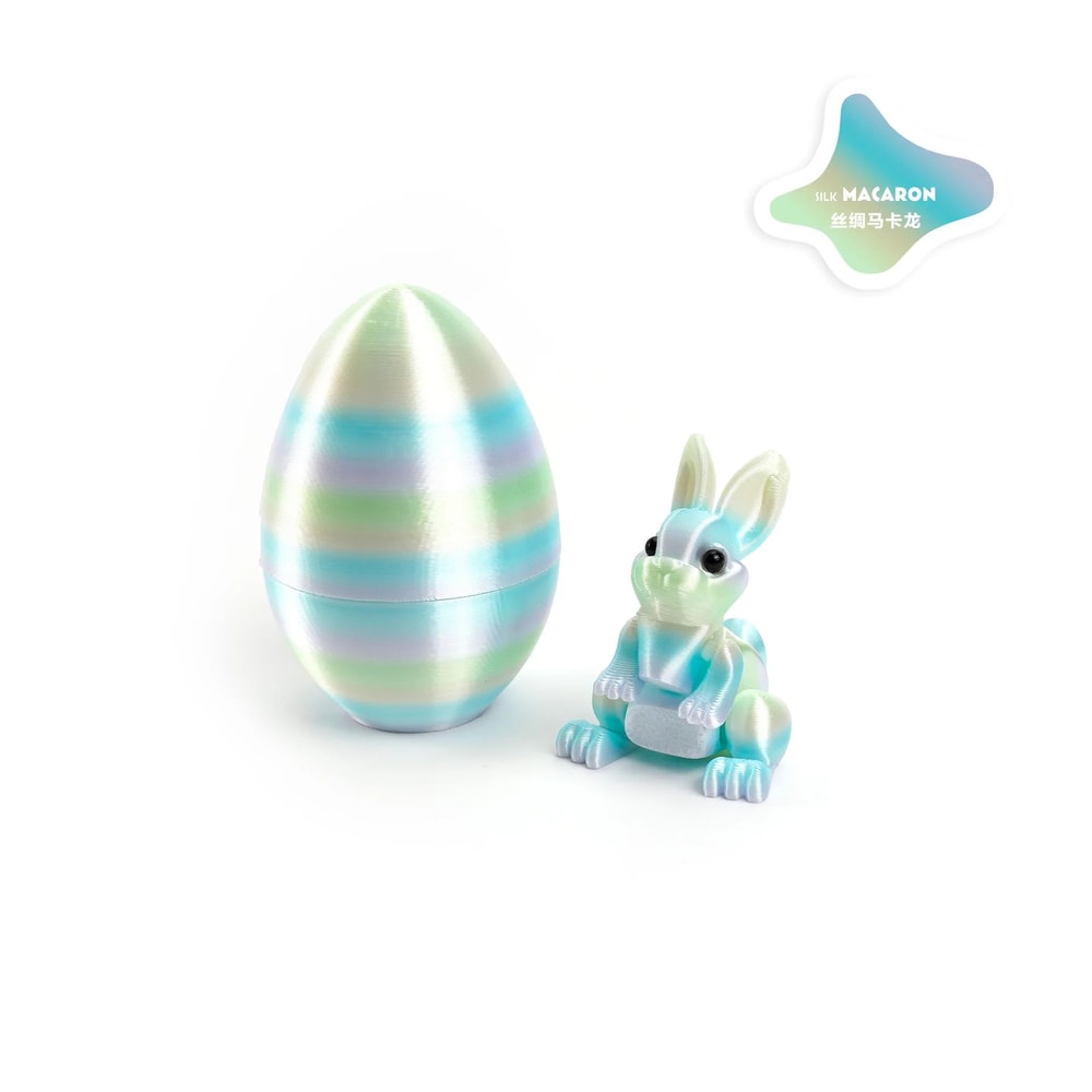 3D Printed Easter Rabbit Ornament Cute Bunny Egg Desktop Decor For Kids Gift 9