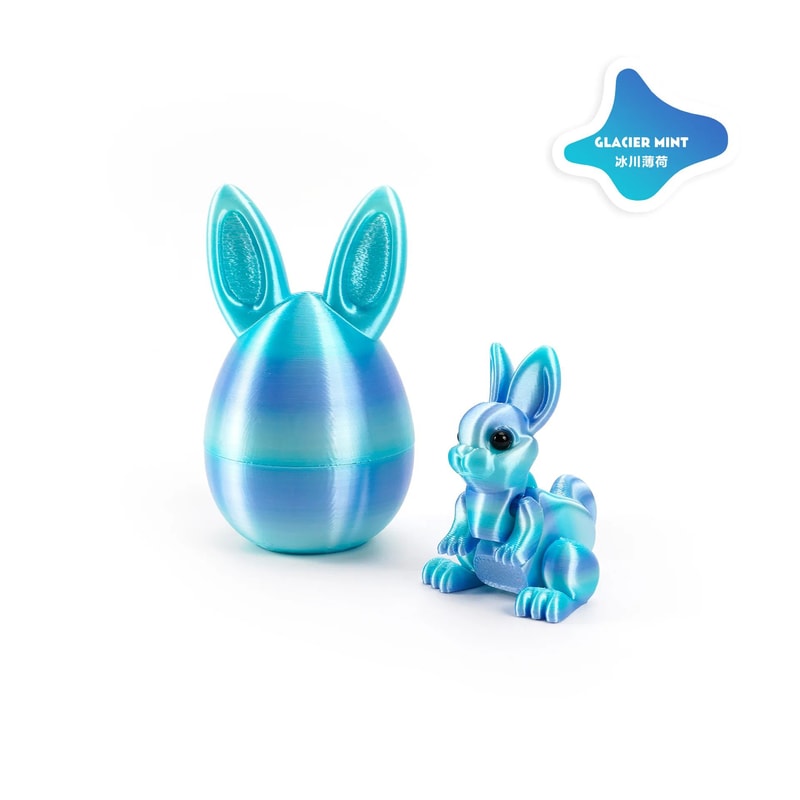 3D Printed Easter Rabbit Ornament Cute Bunny Egg Desktop Decor For Kids Gift 21
