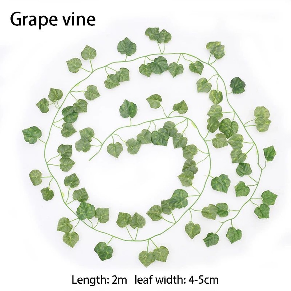 Artificial Ivy Leaf Garland Vines Lush Hanging Faux Greenery For Wall Garden Decor 7