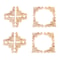 Decorative Wood Carved Appliques 16pcs Vintage Floral Wooden Decal For Furniture Wall Decor 2