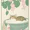 Japanese Tabby Cat Bathtub Canvas Wall Art Japandi Retro Aesthetic Bathroom Poster 15