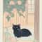 Japanese Tabby Cat Bathtub Canvas Wall Art Japandi Retro Aesthetic Bathroom Poster 16