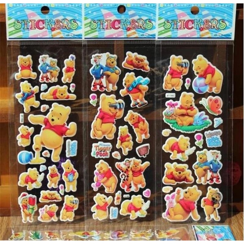 Winnie The Pooh Cartoon Wall Sticker Cute Bear PVC Decal For Kids Room Decor 25
