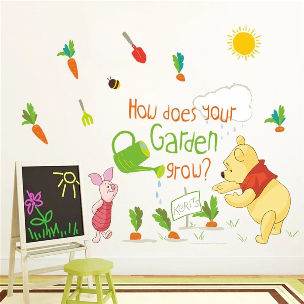 Winnie The Pooh Cartoon Wall Sticker Cute Bear PVC Decal For Kids Room Decor 21