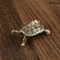 Vintage Brass Turtle Figurine Feng Shui Copper Tortoise Desktop Ornament Decor 8