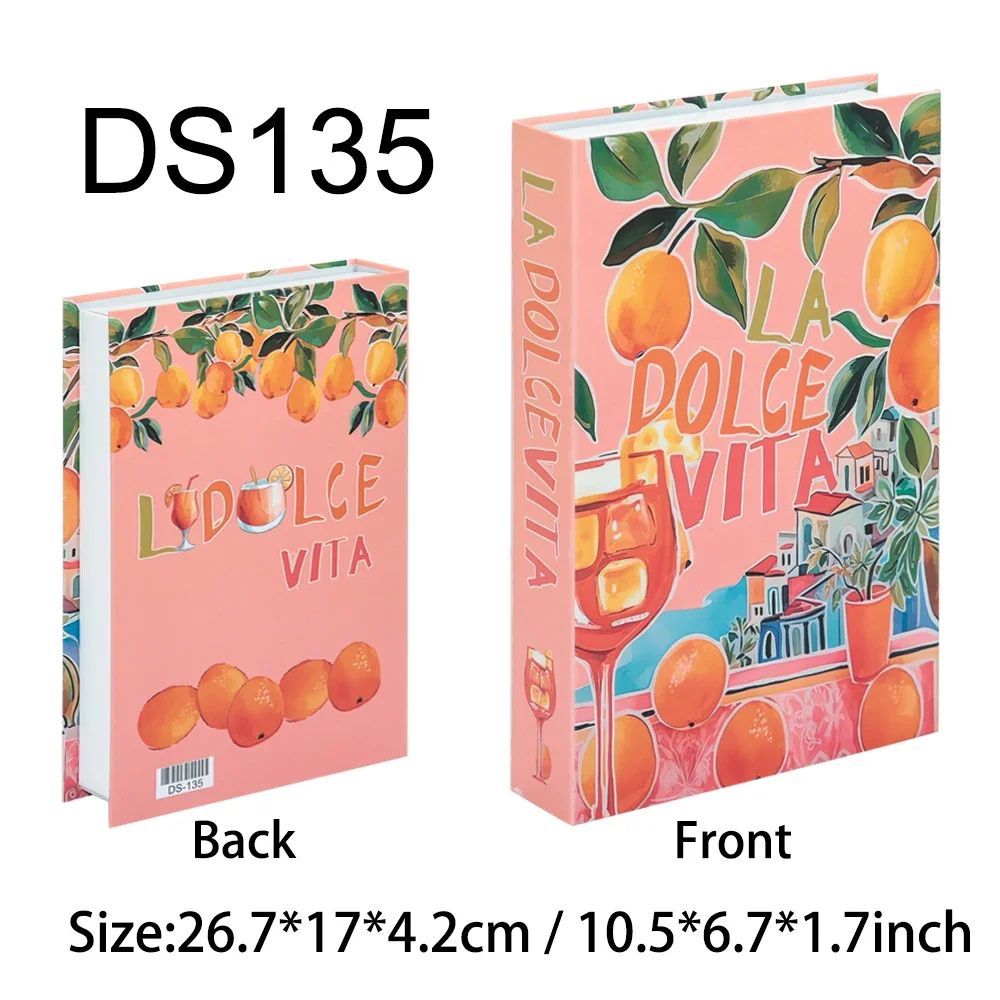 Travel Series Decorative Book Storage Box Magnetic Fake Book Organizer For Coffee Table Home Deco 10