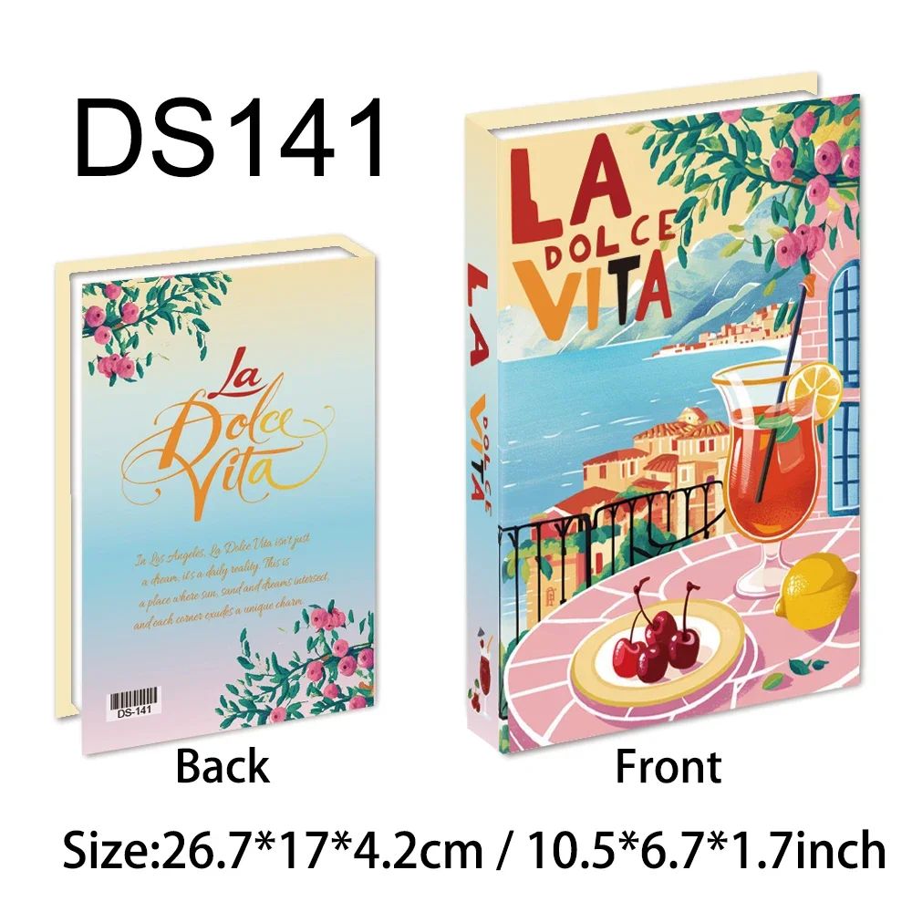 Travel Series Decorative Book Storage Box Magnetic Fake Book Organizer For Coffee Table Home Deco 11