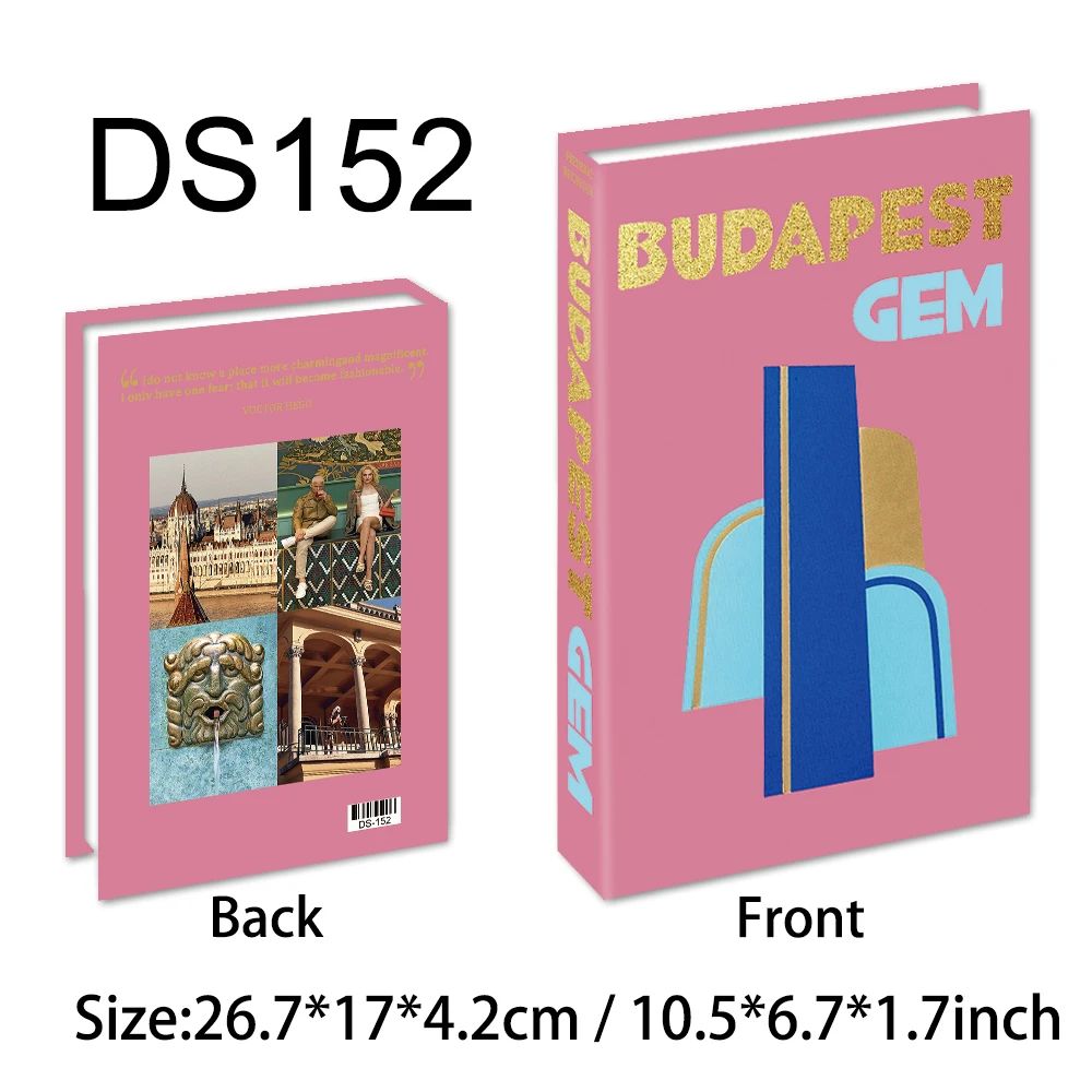 Travel Series Decorative Book Storage Box Magnetic Fake Book Organizer For Coffee Table Home Deco 25