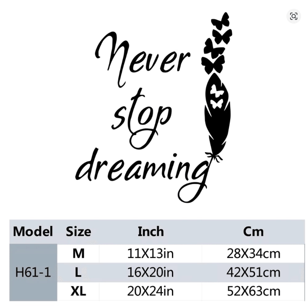 Inspirational Wall Quote Sticker Waterproof Vinyl Wall Decal For Home Kids Room Decor 7