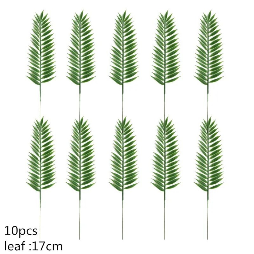 Lush Tropical Artificial Palm Leaf Decor Set Realistic Green Silk Turtle Leaves For Events Home S