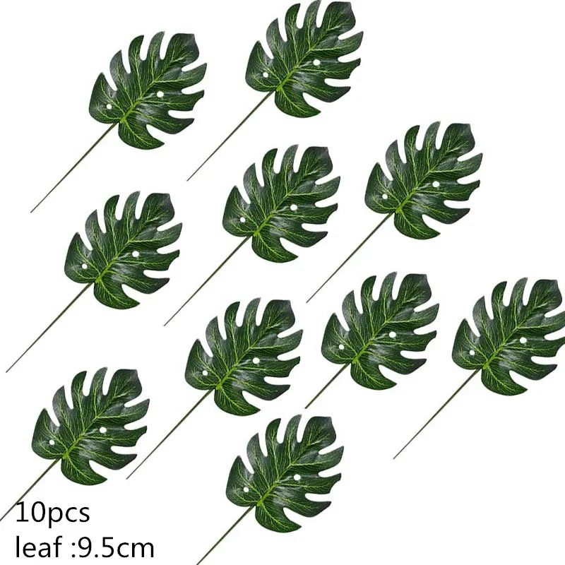 Lush Tropical Artificial Palm Leaf Decor Set Realistic Green Silk Turtle Leaves For Events Home S