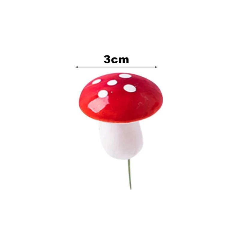 Mini Foam Mushroom Picks Flexible Fairy Garden Decor For Bonsai Plant Pots 8