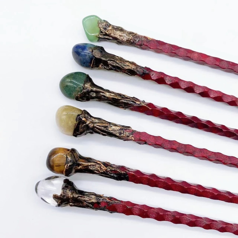 Natural Rose Quartz Crystal Wand Handmade Healing Stone Magic Stick For Reiki Spiritual Decor 0