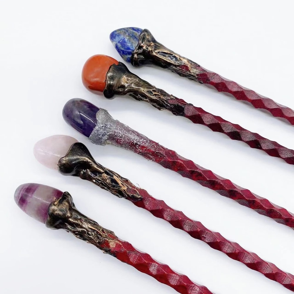 Natural Rose Quartz Crystal Wand Handmade Healing Stone Magic Stick For Reiki Spiritual Decor 1