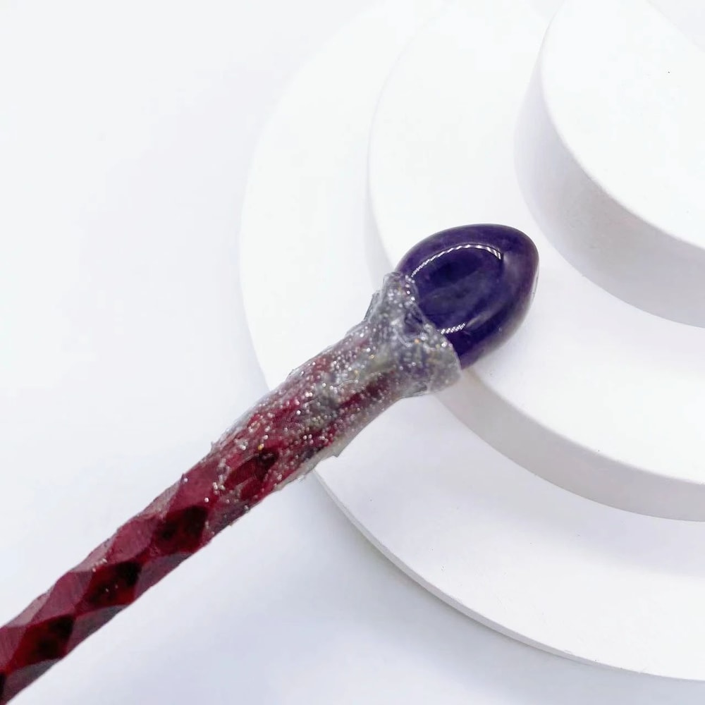 Natural Rose Quartz Crystal Wand Handmade Healing Stone Magic Stick For Reiki Spiritual Decor 8