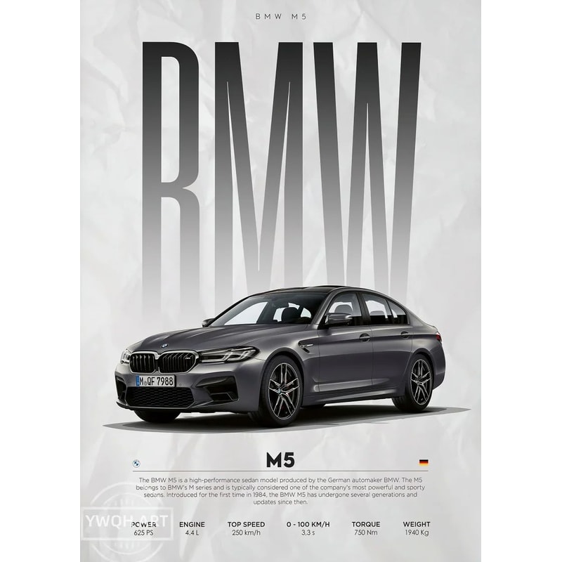 Modern Black Sports Car Canvas Wall Art Famous Racing Car Poster Print For Living Room Decor 14