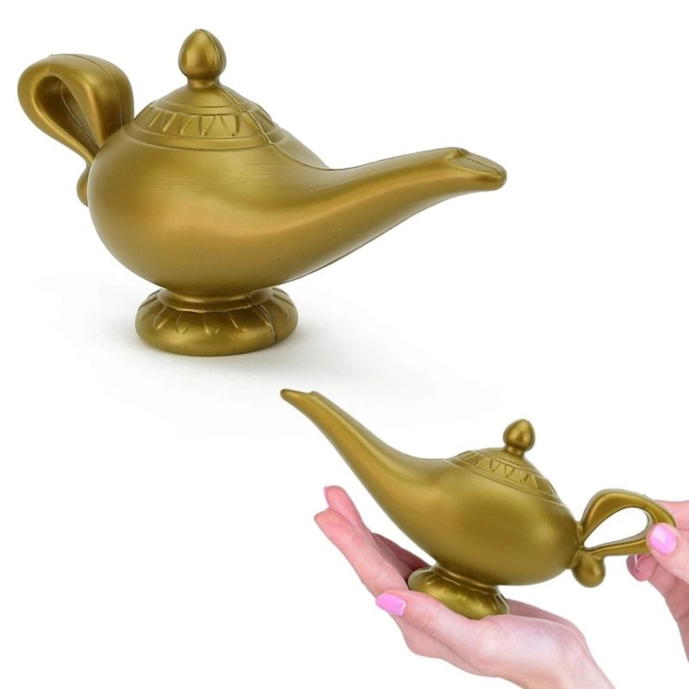Magic Genie Aladdin Lamp Prop Vintage Style Decorative Lamp For Cosplay Party Decor 5