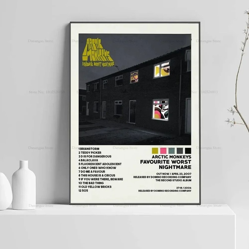 Arctic Monkeys Album Cover Canvas Wall Art Favourite Worst Nightmare The Car Poster Print Decor 2