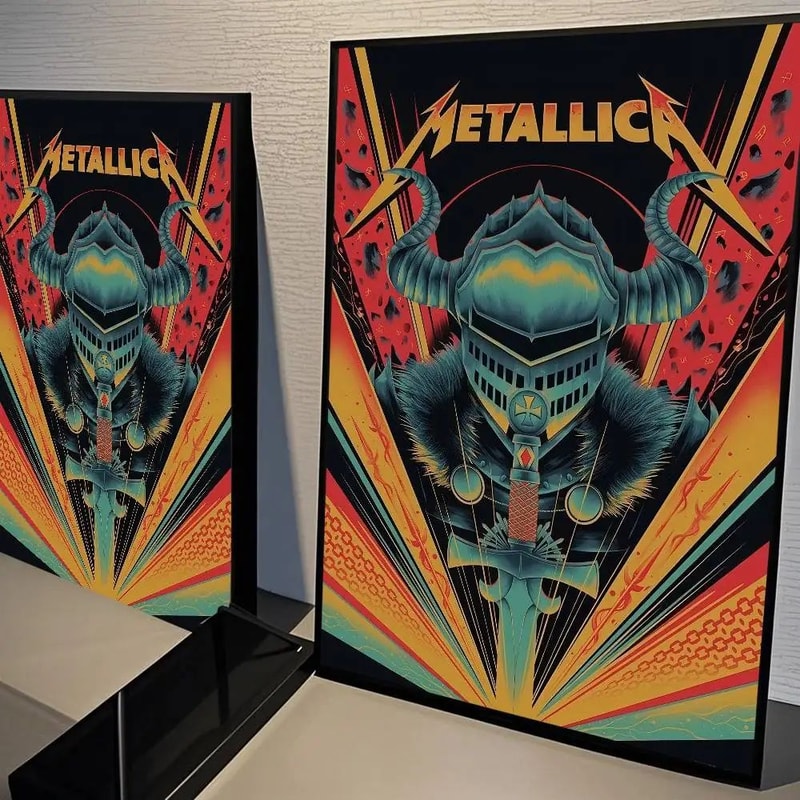Metallica Classic Band Wall Poster Vintage Rock Music Canvas Art For Room Bar Decor 14