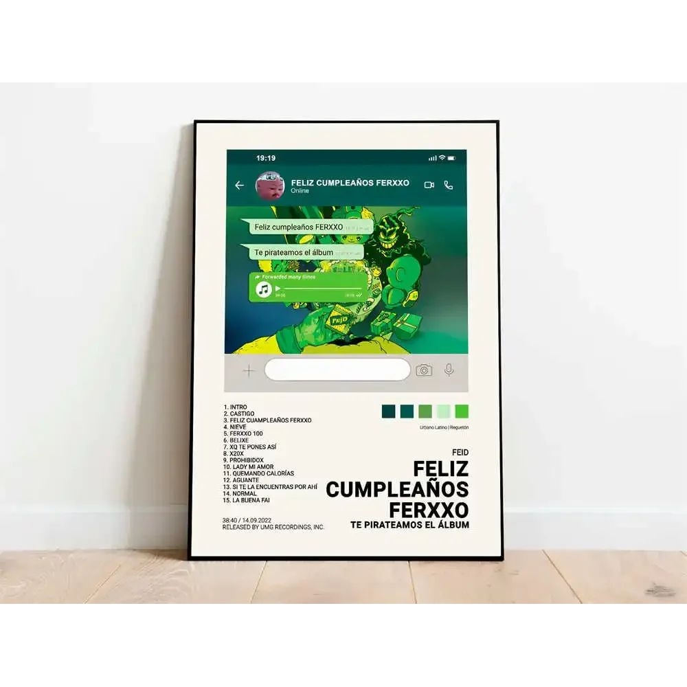 Latin Urban Music Canvas Wall Art Quevedo Mora Feid Rauw Alejandro Poster Print Decor 29