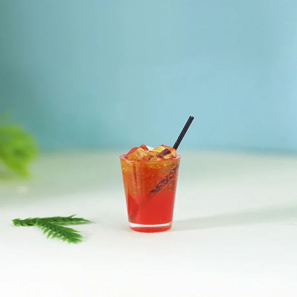 Miniature Cocktail Drink Dollhouse Accessories Resin Mini Bar Drinks For 16 112 Dollhouse Decor 8