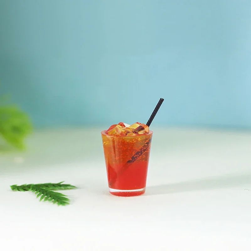 Miniature Cocktail Drink Dollhouse Accessories Resin Mini Bar Drinks For 16 112 Dollhouse Decor 8