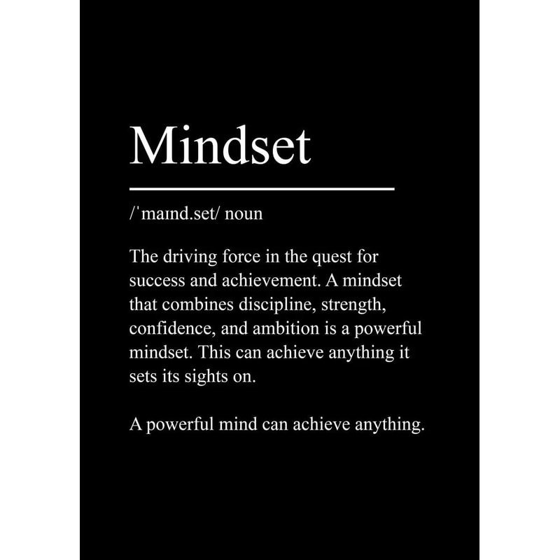 Minimalist Inspirational Definition Canvas Poster Success Focus Mindset Wall Art Decor 7