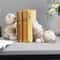 Cute Bear Bookend Figurine Cream Style Decorative Book Holder For Home Shelf Decor 5