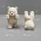 Cute Bear Bookend Figurine Cream Style Decorative Book Holder For Home Shelf Decor 9