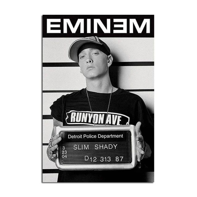 Eminem Rap Legend Canvas Wall Art Modern HipHop Music Poster For Room Decor 10