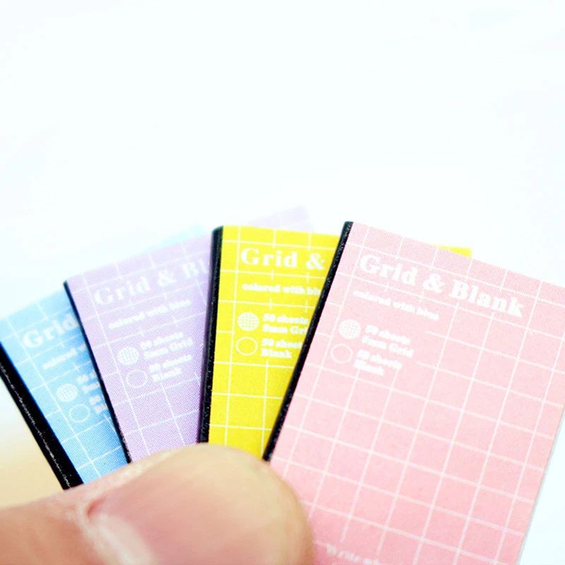 Mini Dollhouse Exercise Books Set Cartoon Study Notebook Props 4pcs Miniature Decor 0