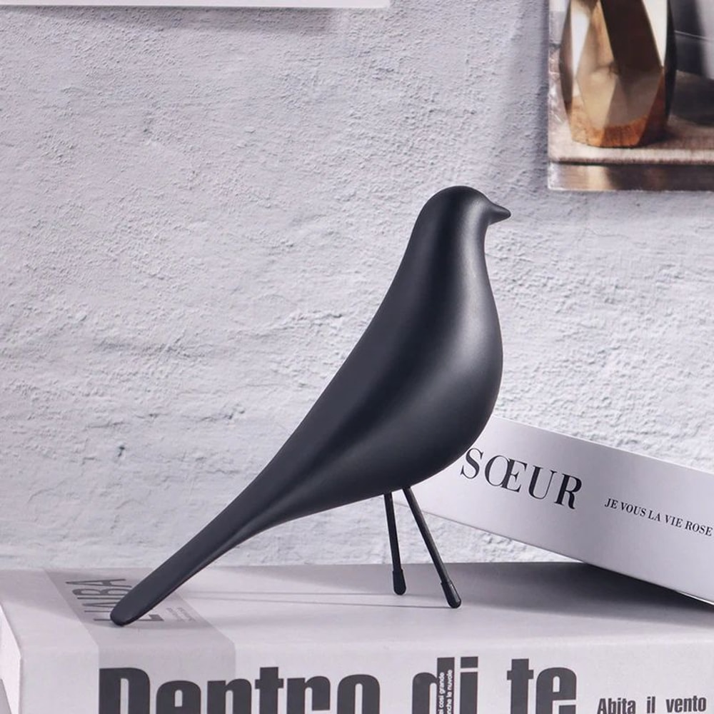 Nordic Minimalist Colorful Bird Sculpture Resin Bird Ornament Modern Home Decor Accent 0