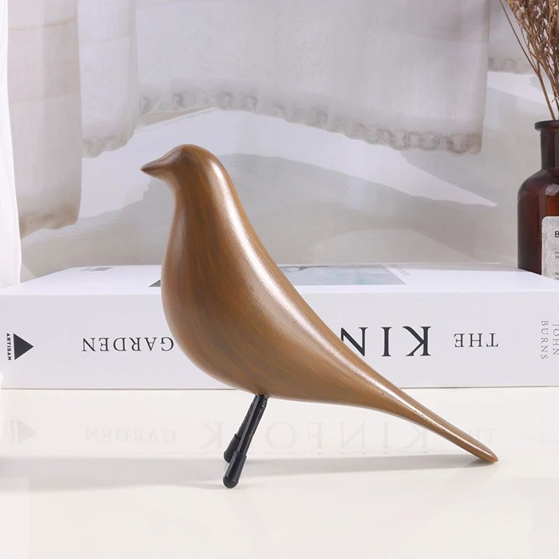 Nordic Minimalist Colorful Bird Sculpture Resin Bird Ornament Modern Home Decor Accent 7
