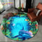 3D Underwater Dolphin Round Area Rug Ocean Illusion NonSlip Carpet For Living Room Bedroom Decor 27