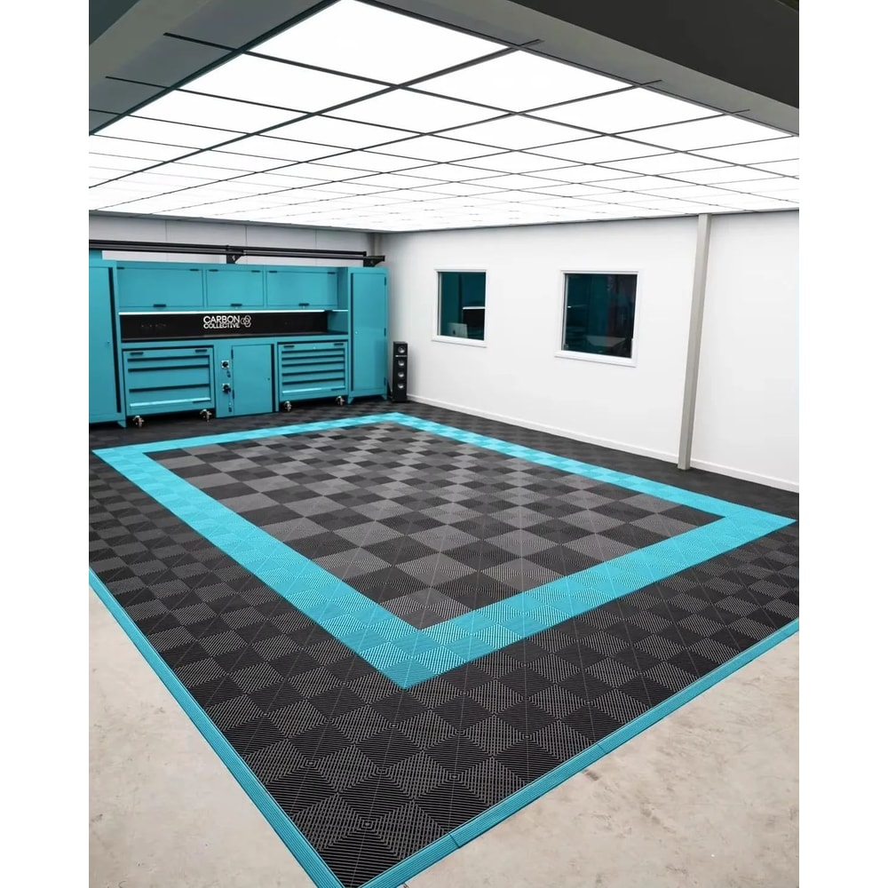 Interlocking Garage Floor Tiles Vented Outdoor Modular Flooring For Events HeavyDuty Use 3
