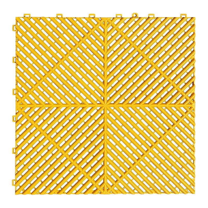 Interlocking Garage Floor Tiles Vented Outdoor Modular Flooring For Events HeavyDuty Use 12