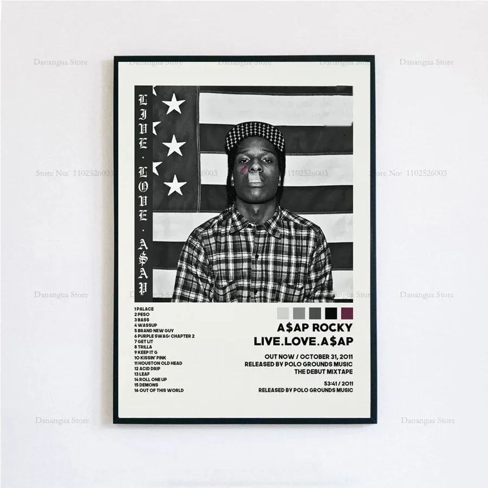 ASAP Rocky Testing Album Poster Hip Hop Music Wall Art Canvas Print Home Decor 6