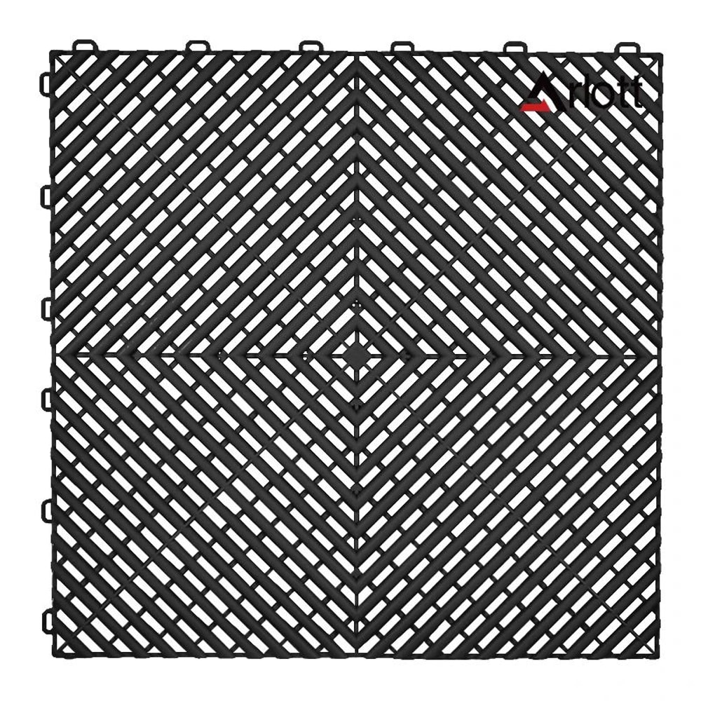 HeavyDuty Interlocking Garage Floor Tiles AntiSlip Drainage Modular Car Wash Mat System 15