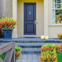 evergreen uv-resistant artificial plants – tall grass, tropical flowers & shrubs for indoor & outdoor decor