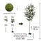 LuxeGreen Artificial Olive Tree Branch 47247087 In Tall Minimalist Indoor Outdoor Decor Plant 12
