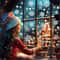 2025 Merry Christmas Snowflake Window Stickers White Festive Wall Glass Decor Set 1