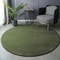 Plush Coral Velvet Round Rug Soft Modern Living Room Kids Play Area Carpet 6
